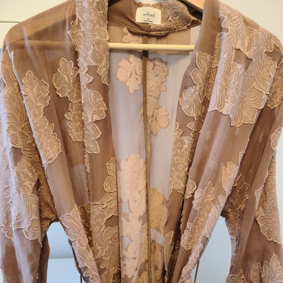 Brown Floral Kimono Cardigan - Picture 3 of 6